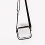 Keymay RTS Stock High Quality Pvc Clear Black Shoulder Bags Ladies Crossbody Bag Women Shoulder Clear Bag Stadium Approved