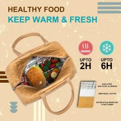 Tyvek Lunch Bag for Women Insulated Lunch Box Durable Leakproof Paper Reusable Lunch Tote Bags for Work Picnic Travel Hiking