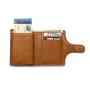 2024 Custom Vintage PU Leather Metal RFID Card Holder For Unisex ID Credit Wallet
