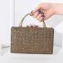 HR681 Women New Designed Diamond Brightly Clutch Handbag Fashion Retro Dinner Bag Ladies Luxury Metal Handheld Party Bag