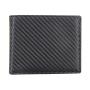 2 ID Window Wallet for Men RFID Blocking Leather Bifold Top Flip Extra Capacity Travel Slim Wallet Genuine Leather Carbon Fiber