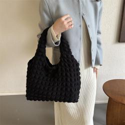 Sex Fold Bubble Bag 2024 Spring Summer New Leisure Fashion Large Capacity One Shoulder Underarm Handbag Tote Bag