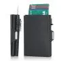 New Arrival Metal Aluminum Automatic Pop Up Rfid Blocking Thin Minimalist Smart Wallets For Men