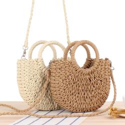 New Designer Wholesale Women Handbags Manufacturer Customs  Handbag Handmade Customized Woven Straw Beach Tote Bag