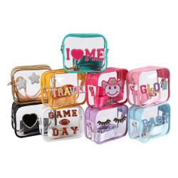 Keymay RTS Fast Shipping Hot Sale Football Season Clear Stadium Bag Custom Shoulder Bags for Girls Women Crossbody Bag Shoulder