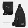 ZR518 Mens Chest Bag Vest New USB Shoulder Bag Sports Travel Cross Body Bag Leisure Solid Color Oxford Cloth Sling Chest