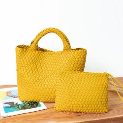 Pure Hand Woven Tote Women'S New Fashion Leisure Large Capacity Woven Shoulder Handbag