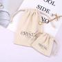 Eco-Friendly Canvas Dust Shoe Packing Pouch Custom Logo Printing Cotton Canvas Gift Shopping Bag