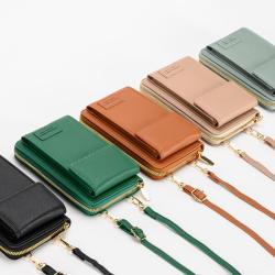 2024 Hot Selling Shoulder Makeup Bag Wallet Solid Color Women Crossbody Shoulder Mobile Phone Bags