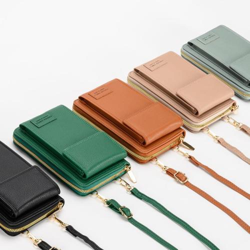 2024 Hot Selling Shoulder Makeup Bag Wallet Solid Color Women Crossbody Shoulder Mobile Phone Bags