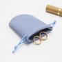 Luxury Emboss Printing Leather Headphone And Earphone Packing Bag Jewelry Bag Small Drawstring Leather Pouch