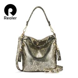 Wholesaler REALER bags women handbags ladies fashion shoulder crossbody bags for women purses PU leather luxury women's handbags