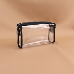 Keymay Popular Low MOQ Stock Candy Color Portable Personalize Clear Makeup Pouch Bag Waterproof Toiletry Bag Cosmetic Travel Bag