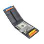Double front pocket slim wallet men minimalist pu leather lizard pattern money clip wallet for wholesale