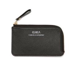 HF027 CUIKCA Unisex PU Leather Slim Wallet  Women Zipper Wallet Mini Wallet Coin Purse Business ID Credit Card Holders Card Case
