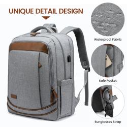 LOVEVOOK 2023 New Design Travel Big Capacity Laptop Backpack Bags With USB Charging Port 17inch Business Backpacks for Men Women