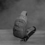 Sling Backpack Canvas Crossbody Hiking Bag With PU And Large Capacity Lightweight For Outdoor Activities