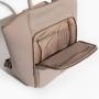 custom large capacity travel pu leather diaper bag waterproof mummy baby diaper bag backpack