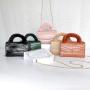 Factory wholesale women's luxury bag handbag small square bag Korean stone patterned pu leather shoulder bags for women