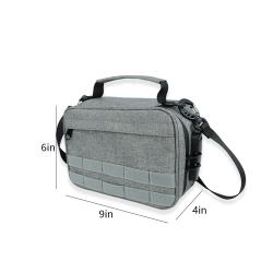 Carbon Fiber Pouch Bag Smell Proof Travel Case in Grey Gray Bag with Shoulder Strap Easy to Carry out