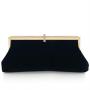 Retro Black Elegant Velvet Lady Handbag Dress Banquet Evening Clutch Bag Rhinestone Shiny Portable Women's Purses sac tendance