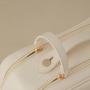 Custom Portable Wide-opening Design Storage Luxury Makeup Pouch PU Leather Toiletry Travel Cosmetic Bags for Women Girls