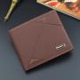 Multi Fashion Casual Wallet Men Card Holder Cartera De Hombre PU Leather Holder Men's Youth Thin Triple Fold Soft Leather Purse