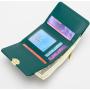 ZR860 Women's Short Zipper Wallet Fashion Girl PU Small Wallet Horizontal Square ID Card Holder Coin Purse Colored Zero Wallet