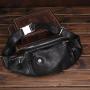 New Sheepskin Large Capacity Sports Men's Genuine Leather Chest Bag