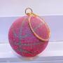 Custom  Hot Sale pink 15 cm Rhinestone Basketball Evening Clutch purse Bag Bling Purse Diamond Tennis Ball Handbags