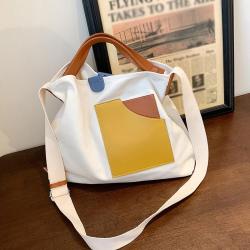 CCF676 Canvas Shopping Bag Large Capacity Eco Friendly Women's Tote Bag Customized Printed LOGO Lifestyle Weekend Handbag