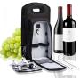Insulated Wine Travel Bag with Handle Great Gift for Wine Lover Padded Protection Wine Cooler Bag for Picnic