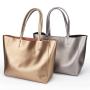 2024 Custom Genuine Leather Shoulder Tote Bag For Women Luxury With Removable Pouch