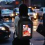 Christmas Gifts LED Light Backpack Cool Motorcycle Backpack Travel Bag trendy backpack