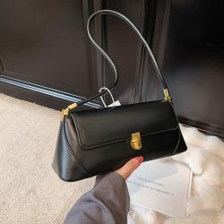 Elegant Underarm Bag Pu Leather Vintage Designer Shoulder Sling Bag Purse Large Capacity Fashion Women Tote Bag