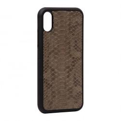 Real Exotic Leather Mobile Phone Accessories Gray Snake Skin Mobile Cell Phone Case for Iphone  12 13 14 15 mini pro max