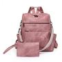 Vintage Casual Backpack Bags Set Leather Handbags for Women Big Handbags Ladies Large Capacity Travel Shoulder Bags With Strap