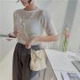 wholesale women handbags ladies PU leather stitching shoulder bag for women bag crossbody Drawstring pleated lace bucket bag