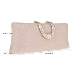High Quality Pink Square shiny Crystal Clutch Bag High Quality Diamond Sequins Dinner  Banquet Party Clutch Bag 2024