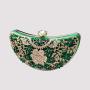 Metal Flower Diamond Handbags Green Bling Dress Bags Women Luxury Rhinestone Evening Bag For Party
