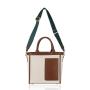 2024 Customized  Recycled Cotton Canvas Purse And Handbag Sets Woven Shoulder  Belt Handle Tote Shopping Bag Hand Bags