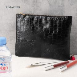 African Girls Makeup Bag Bridesmaid Leather Cosmetic Bag Customize Blank Cosmetic Bag Of Makeup Puffs