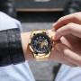 2022 Fashion Leather Man's Wrist Watch Band Wristwatch Reloj Luxury Gold Watch Creative Men Chain Wristwatches