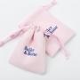 Customized Suede Jewelry Pouch Luxury Pink Suede Gift Bag Drawstring Earring Pouch Bag