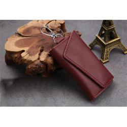 HR755 Wholesale of Cowhide Car Keypack Manufacturers for Men's Genuine Cowhide Keysets Fashion Women's Household Keychains