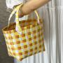 Beach Bag Colorful Woven Multi-Color Packing Belt Woven Basket Handbag
