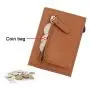 Customized Logo Magnetic Wallet Pu Leather Credit Card Holder Transparent Window Pop up Card Holder With Zipper Coin Pocket