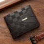 2024 New Men's Short Business Wallet Factory Direct Luxury Multi-Card Horizontal Position Waterproof Open Closure Type