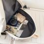 HR269 Trendy Fashion Unisex Couple Backpack Nylon New Outdoor One Shoulder Backpack Student Travel Leisure Simple Book Bag