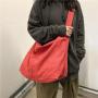 KBW549 Women Crossbody Bag Class Bag Girl Japanese Large Capacity Solid Colour Canvas Shoulder Bag